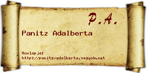 Panitz Adalberta névjegykártya